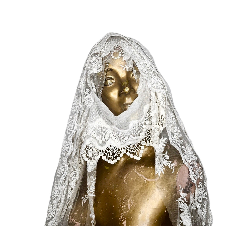 WHITE WEDDING HEADDRESS