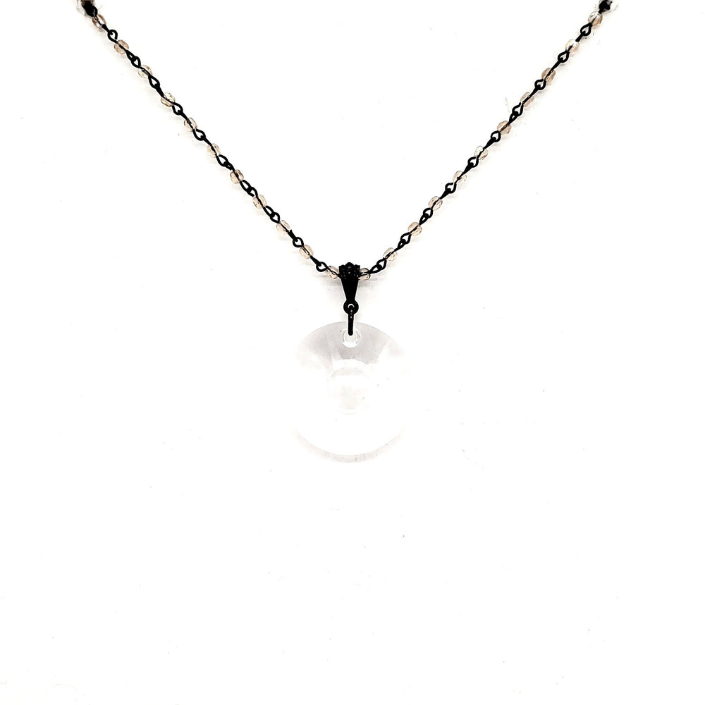 RARE FIND MOONLIGHT ROUND TOPAZ CHAIN NECKLACE