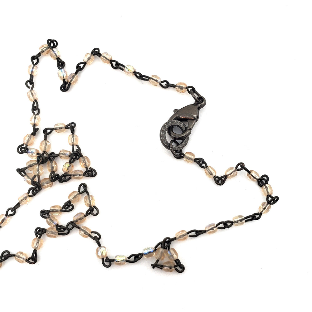 RARE FIND MOONLIGHT ROUND TOPAZ CHAIN NECKLACE