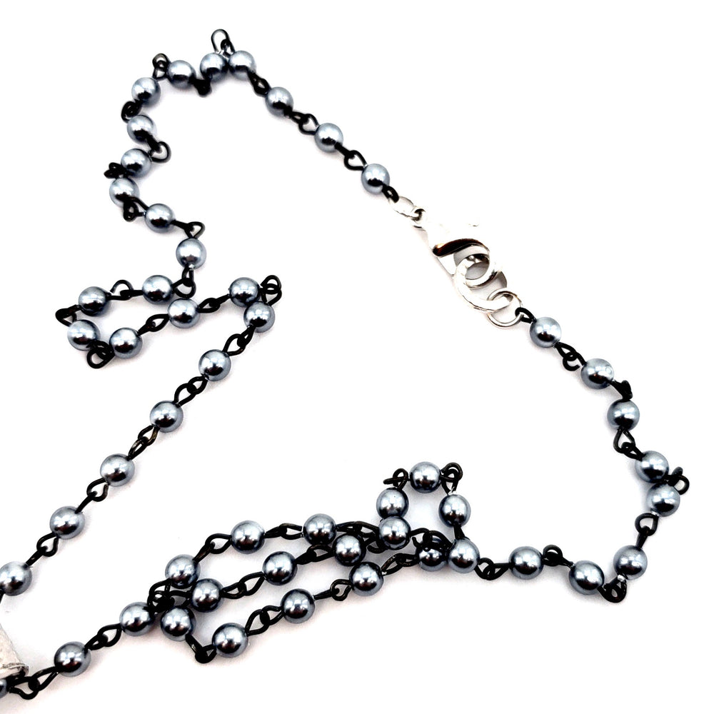 RARE FIND SHADOW ROUND SMOKE CHAIN NECKLACE