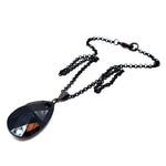 RARE FIND SMOKE DROP BLACK CHAIN NECKLACE