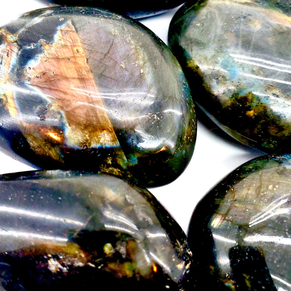 LABRADORITE PALM STONE