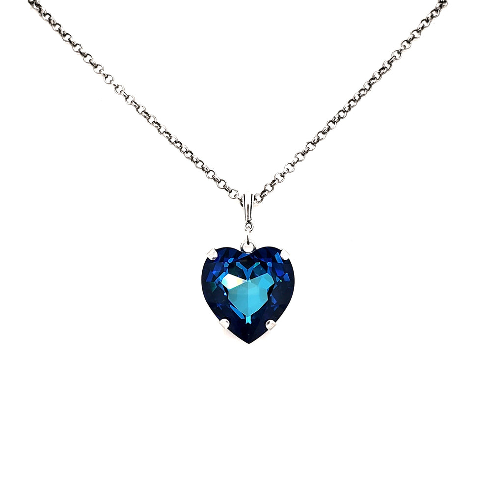 HEART THROB SAPPHIRE HEART NECKLACE