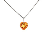 HEART THROB PINK TOPAZ HEART NECKLACE