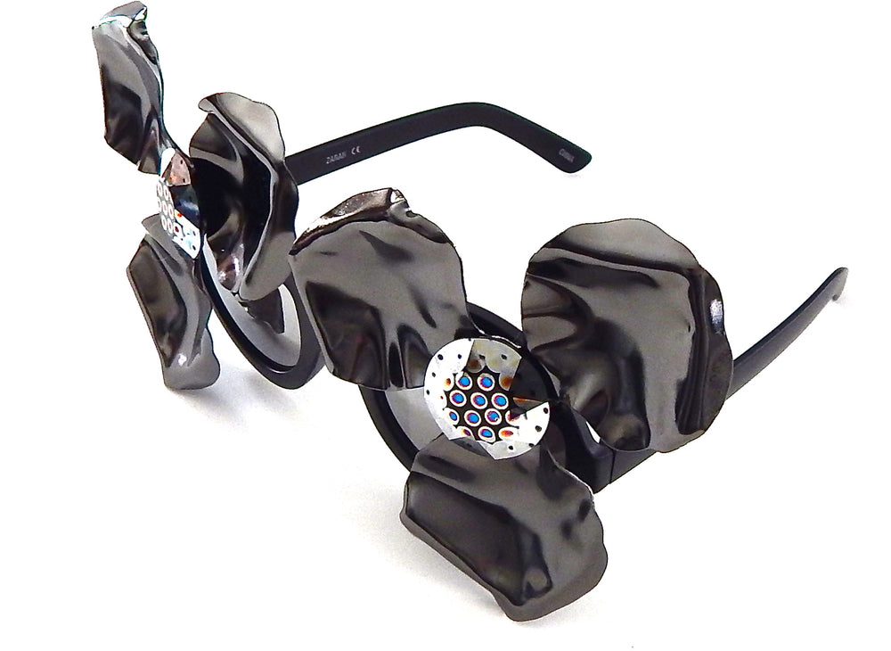 PETAL TO THE METAL BLACK LEOPARD WILDE CATERPILLAR GLASSES