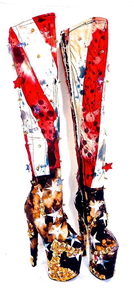 AMERICAN WOMAN THIGH HIGH BOOTS