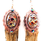 PONDEROSA ARIZONA COLT CONCHO FRINGE EARRINGS