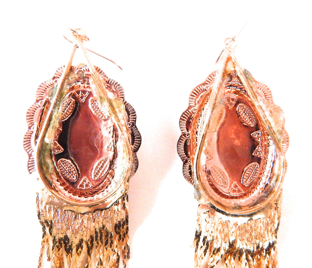 PONDEROSA ARIZONA COLT CONCHO FRINGE EARRINGS