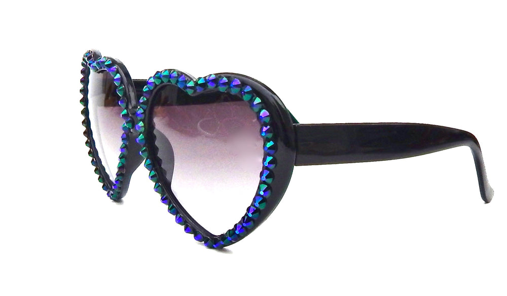 LOLITA BARRACUDA RHINESTONE HEART SUNGLASSES