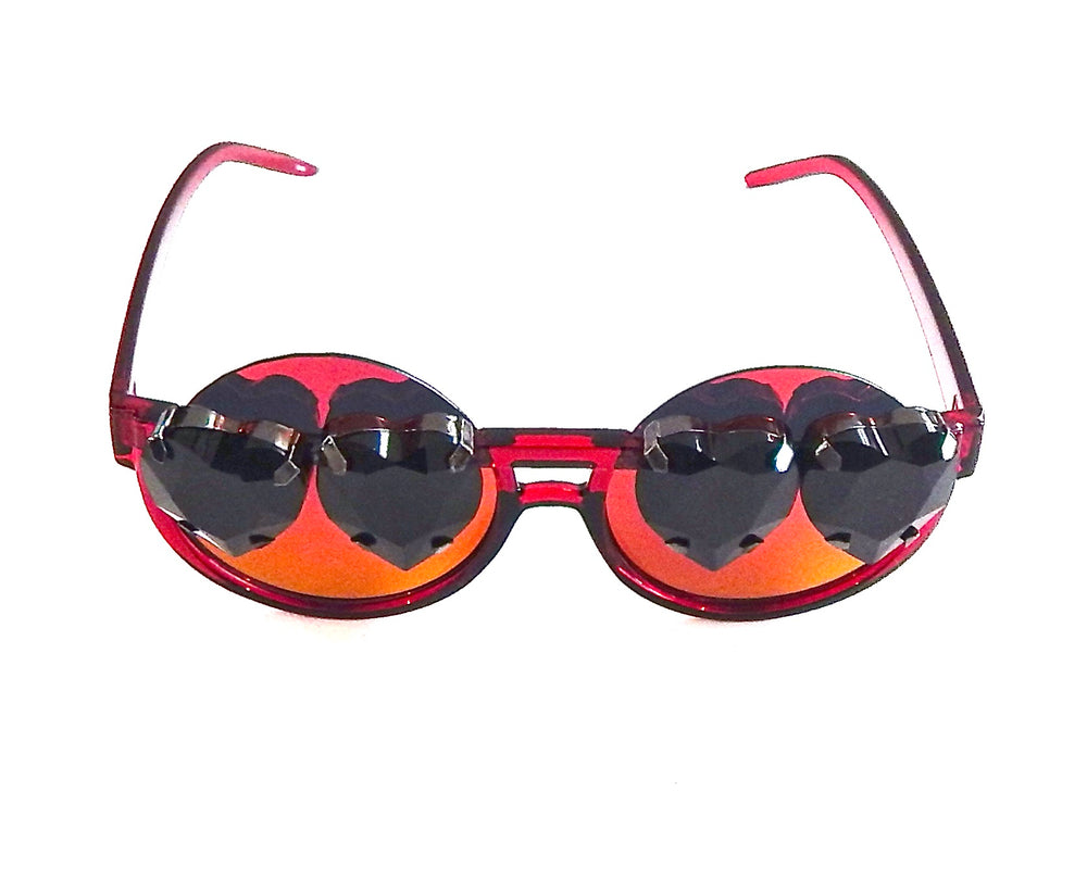 HEART THROB BLACK MAGIC PEEKABOO GLASSES