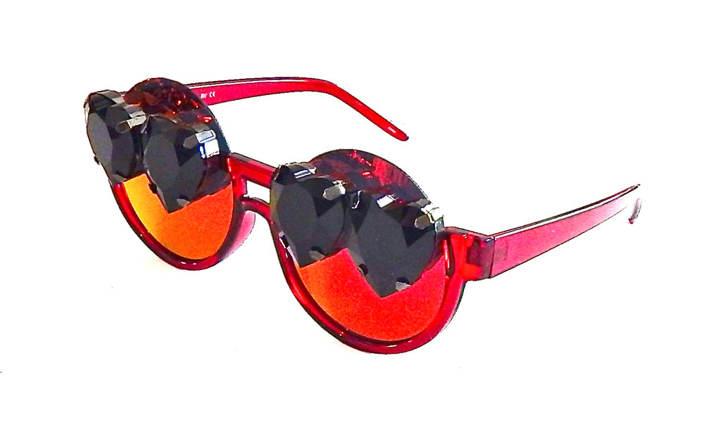 HEART THROB BLACK MAGIC PEEKABOO GLASSES
