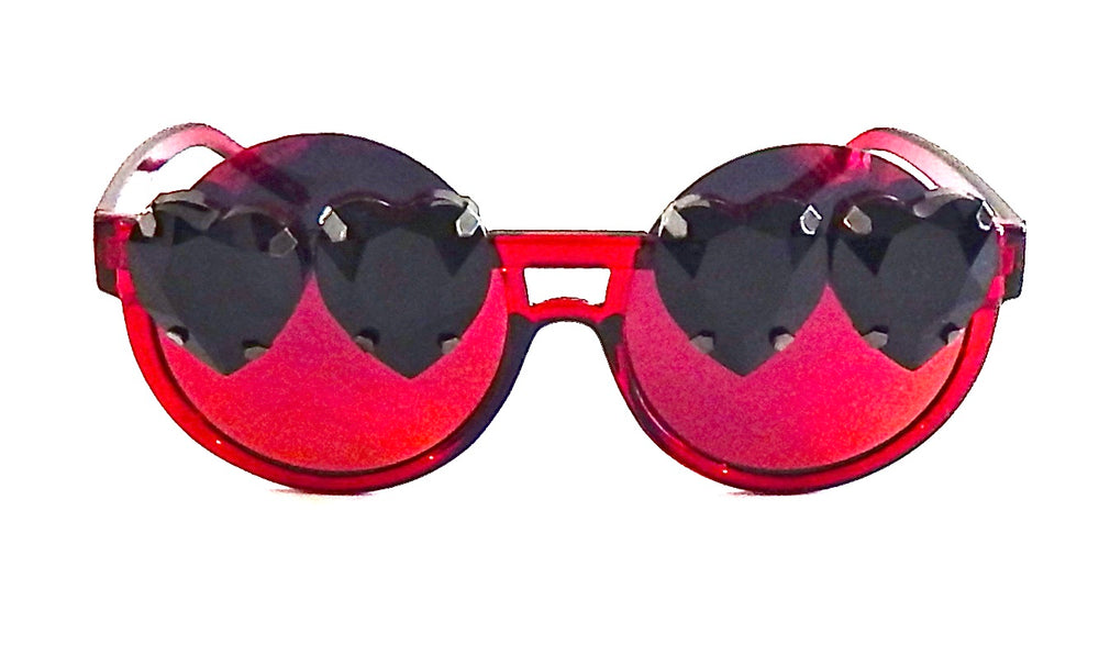 HEART THROB BLACK MAGIC PEEKABOO GLASSES