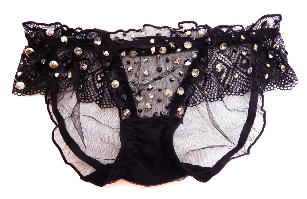 BLACK CAVIAR RHINESTONE UNDERWEAR