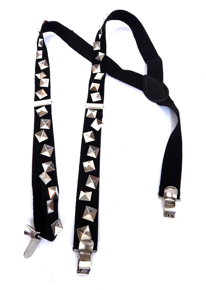 BLACK STUD SUSPENDERS