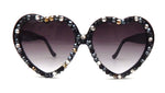 LOLITA MIDNIGHT RIDER RANSOM COMBO RHINESTONES HEART SUNGLASSES