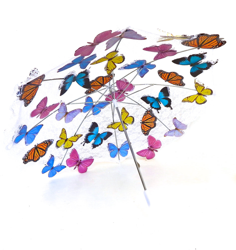 BUTTERFLY KNIFE PARASOL WHITE