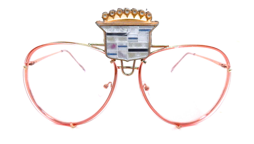 CHEVY METAL CADILLAC PINK AVIATOR GLASSES