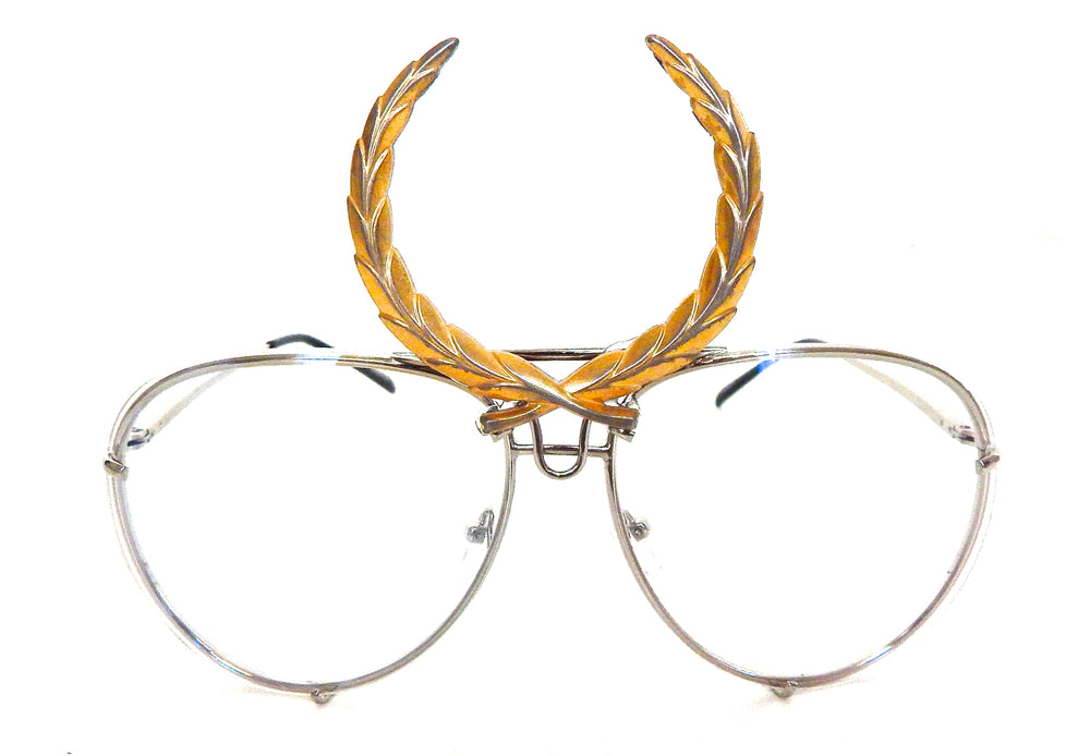 CHEVY METAL CADILLAC GOLD CLEAR AVIATOR GLASSES