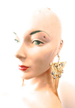 EGYPTIAN GOLD CLEOPATRA GOLD DUST FRINGE EARRINGS