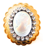 PONDEROSA MOONDUST CAMEO CONCHO RING