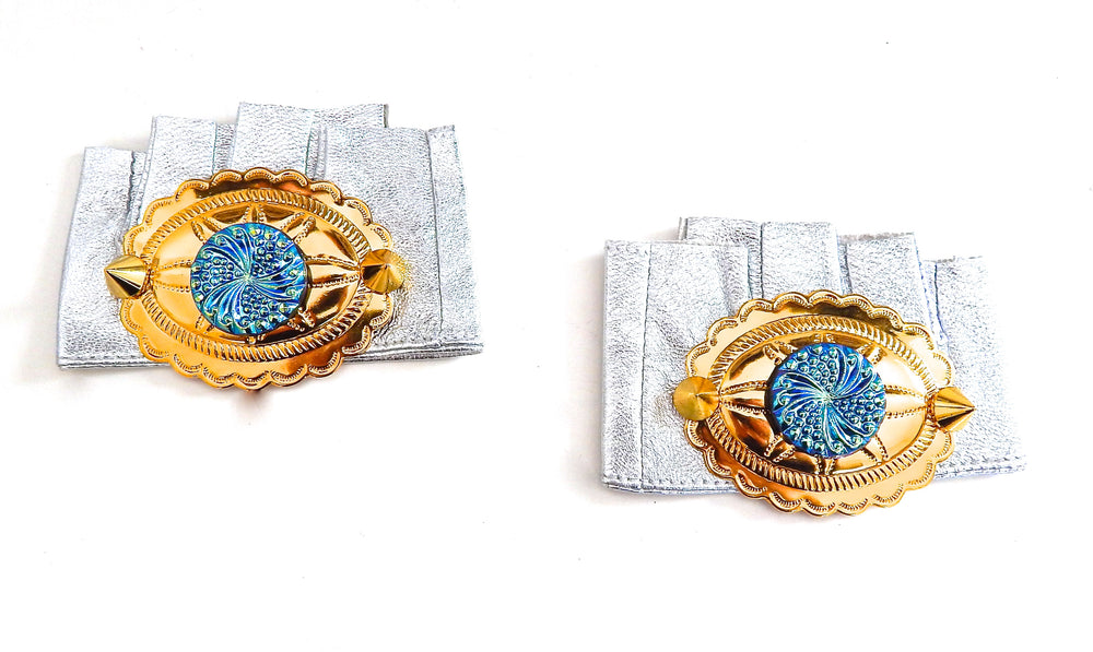 KID BLUE CONCHO GLOVES