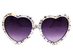 LOLITA CRYSTAL MOON OPAL COMBO RHINESTONE HEART SUNGLASSES