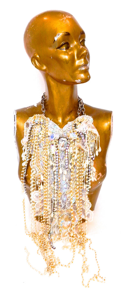 DANGEROUS LIAISONS GOLD PEARL DRIP NECKLACE