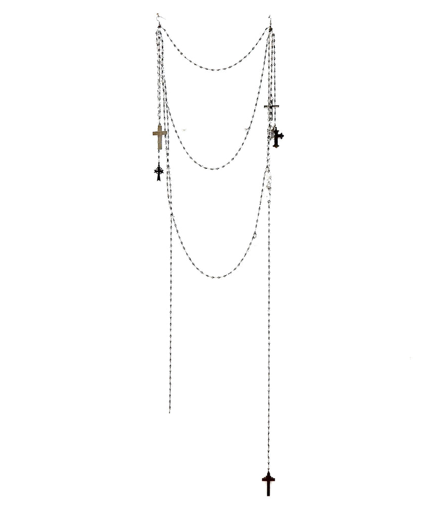 CHIN STRAP CONFESSION ROSARY EARRING