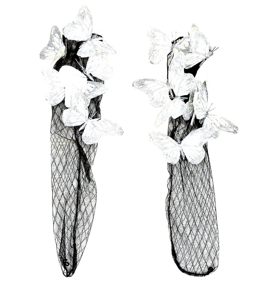 WHITE BUTTERFLY SOCKS