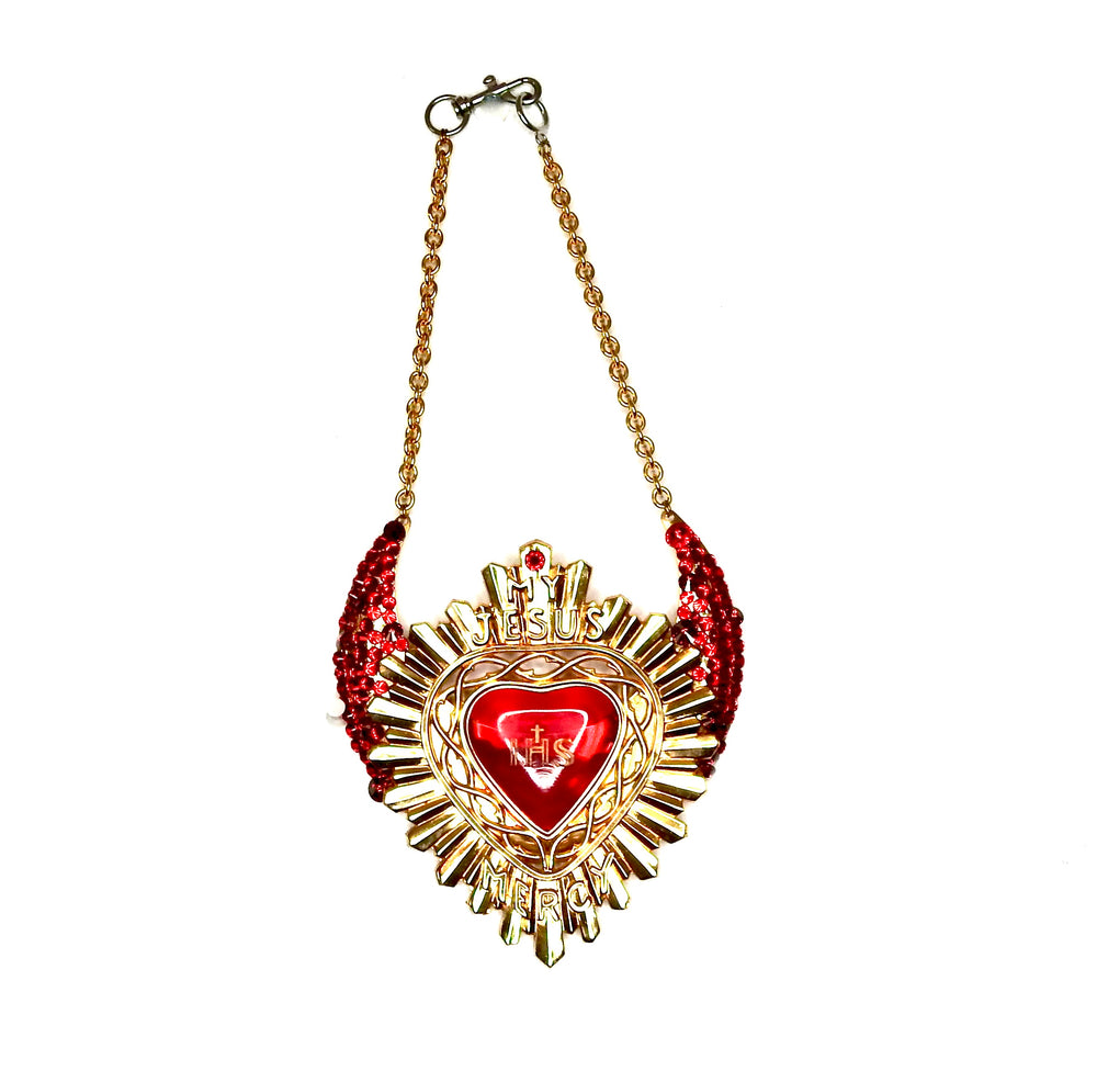 MERCY MEDALLION SCARLET NECKLACE