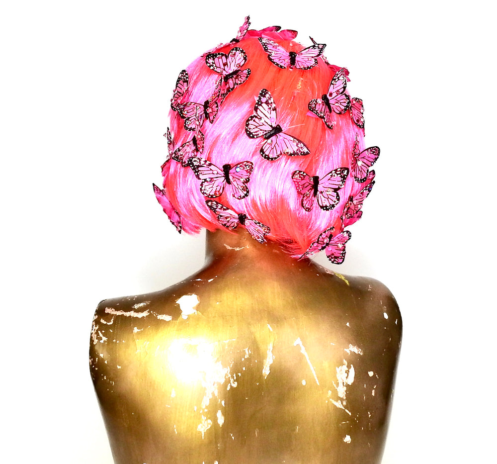 PINK BUTTERFLY WIG