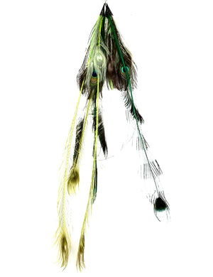 FEATHER GREEN EARRING