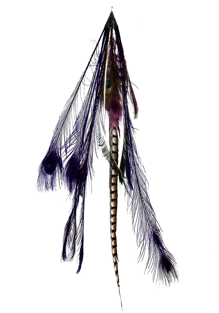 FEATHER PURPLE EARRING