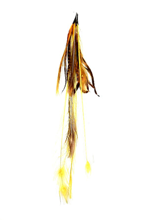 FEATHER YELLOW EARRING