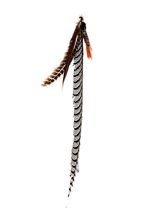 FEATHER TIGER TURKEY3 EARRING