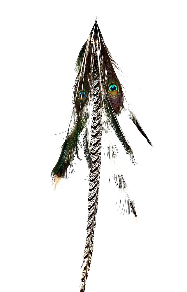 FEATHER TIGER PEACOCK EARRING