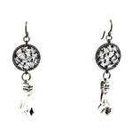 FISTS OF FURY BLACK & SILVER COIN EARRINGS