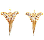 WESTRAY GOLD FRINGE BUTTERFLY EARRINGS