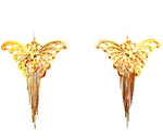 WESTRAY GOLD BUTTERFLY KNIFE FRINGE EARRINGS