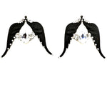 WESTRAY SHADOW RHINESTONE PANTHER EARRINGS