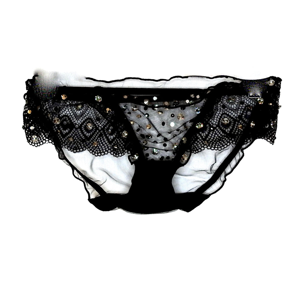 BLACK CAVIAR RHINESTONE UNDERWEAR