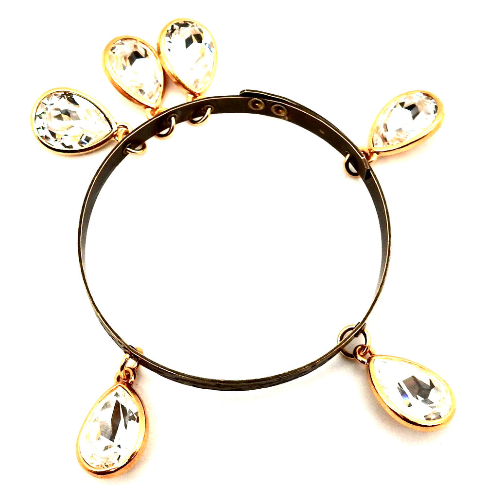 THUNDERBIRD CRYSTAL SCORPION DROP BANGLE GOLD