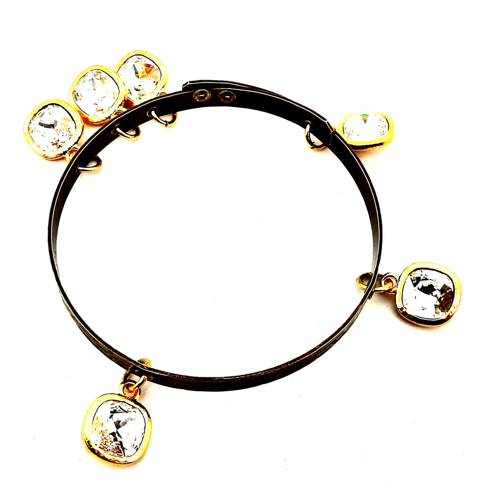 THUNDERBIRD CRYSTAL TIGER DROP BANGLE GOLD