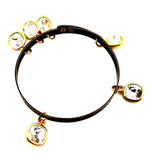 THUNDERBIRD CRYSTAL TIGER DROP BANGLE GOLD