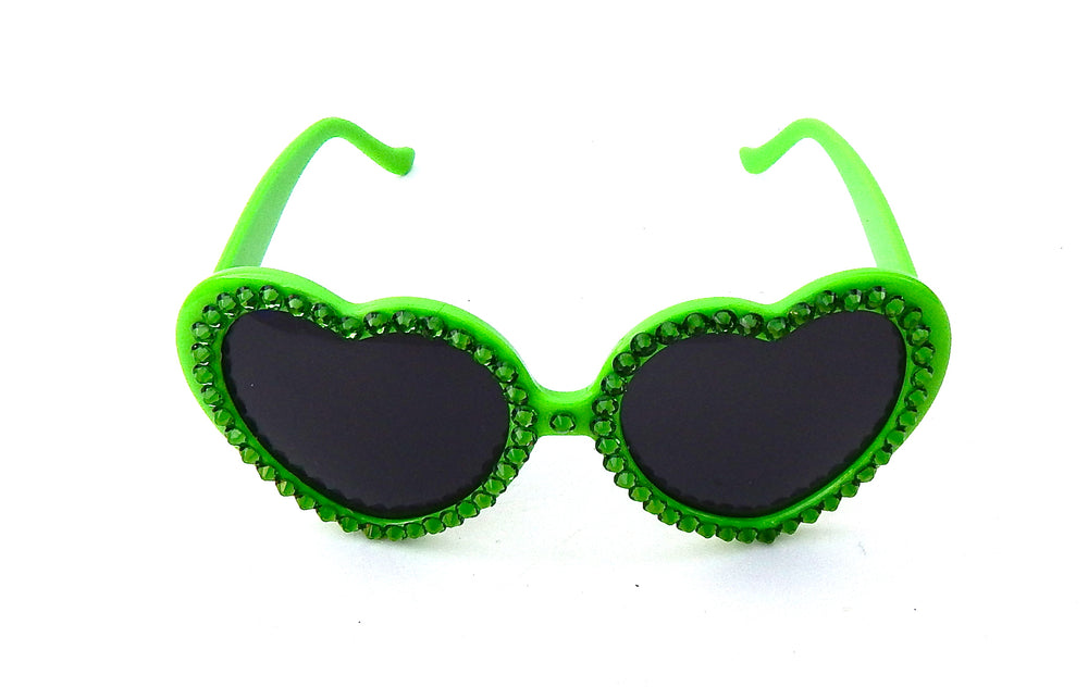 LOLITA LUCKY RHINESTONE HEART SUNGLASSES