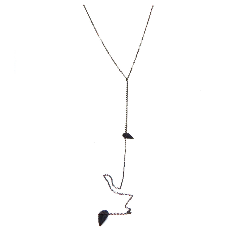 KILL DEVIL HILLS DRAGON GLASS ARROWHEAD LARIAT NECKLACE