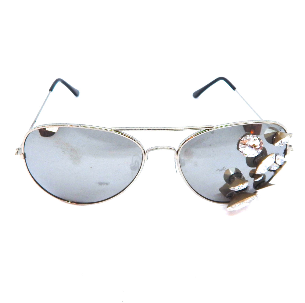 SCANDALOUS RHINESTONE AVIATOR SUNGLASSES