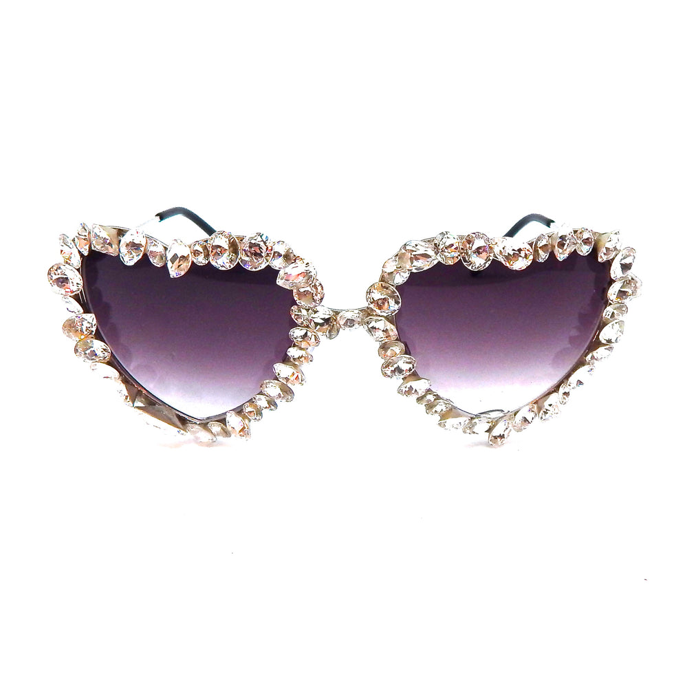 SCANDALOUS RHINESTONE LOVE MACHINE SUNGLASSES