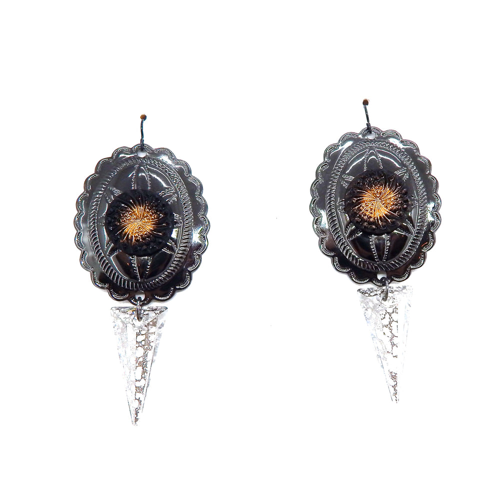 PONDEROSA LONE STAR CONCHO EARRINGS