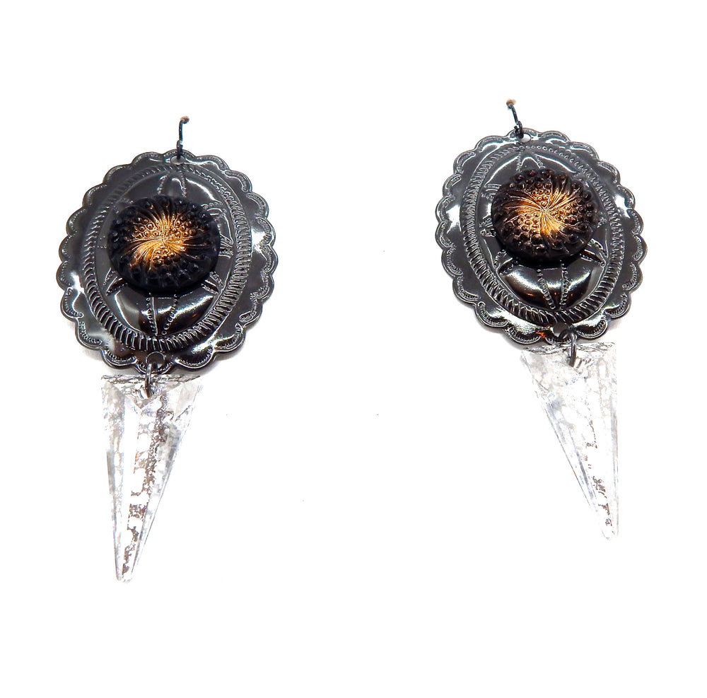 PONDEROSA LONE STAR CONCHO EARRINGS